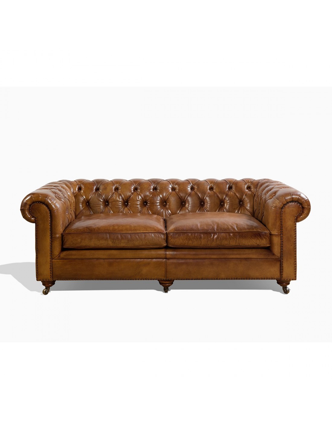 Aged Leather Sofa