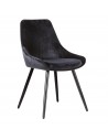 Black velvet chair