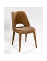 Velvet chair beig