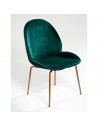 Golden leg green chair