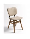Oak and metal linen chair