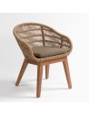 Teak and rope chair