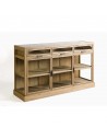 Oak sideboard with pull-out trays and doors