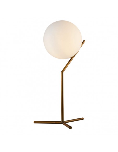 Lámpara de mesa metal dorado y cristal Foto: ESCOLA