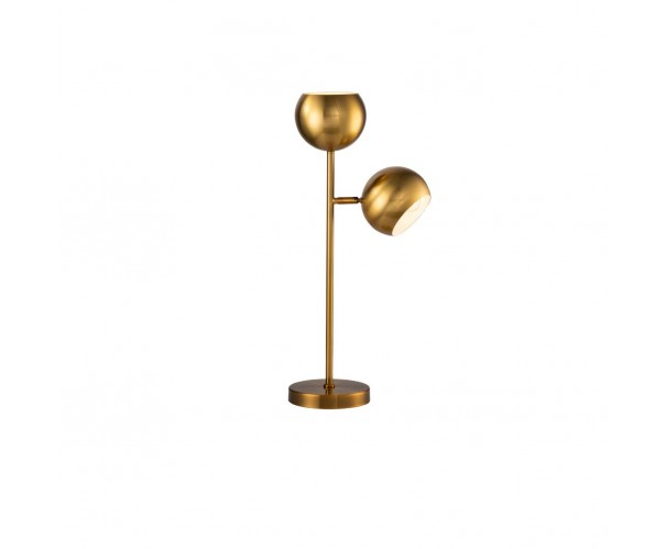 Lámpara de mesa de acero dorado envejecido Foto: SUSA