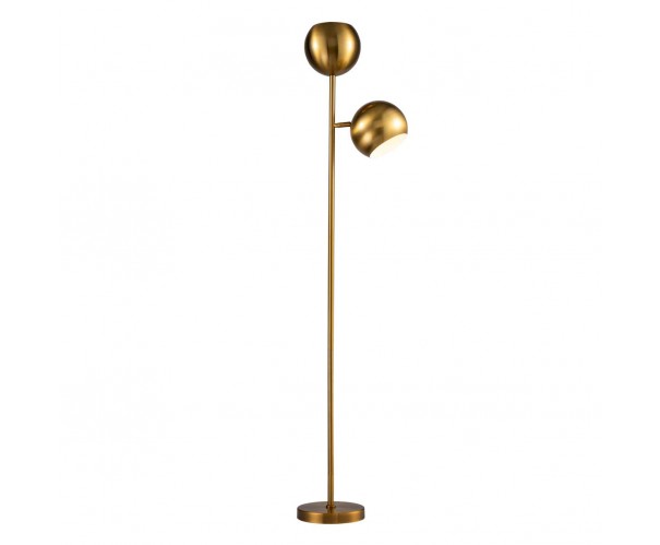 Lámpara de pie en metal dorado envejecido Foto: SUSA-1