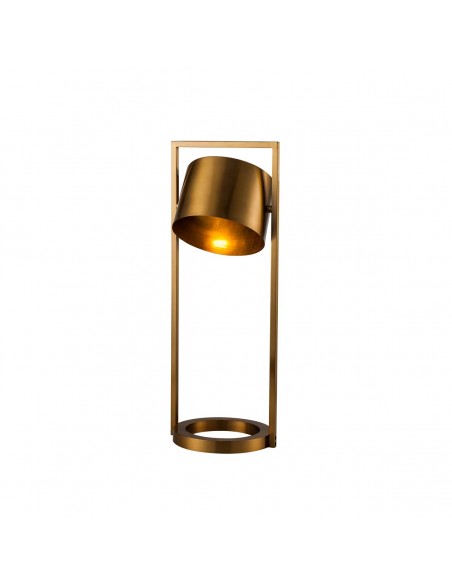 Lámpara de mesa metal dorado envejecido Foto: SERRA-1