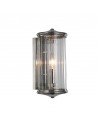 Silver and glass wall light