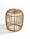 Synthetic rattan side table