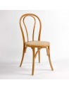 Oak and natural rattan chair