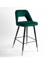 Green bar stool and black leg