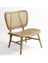 Oak armchair and natural grid