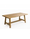 Oak dining table with crossbar