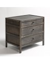 Chest of drawers in gray oak with 3 drawers