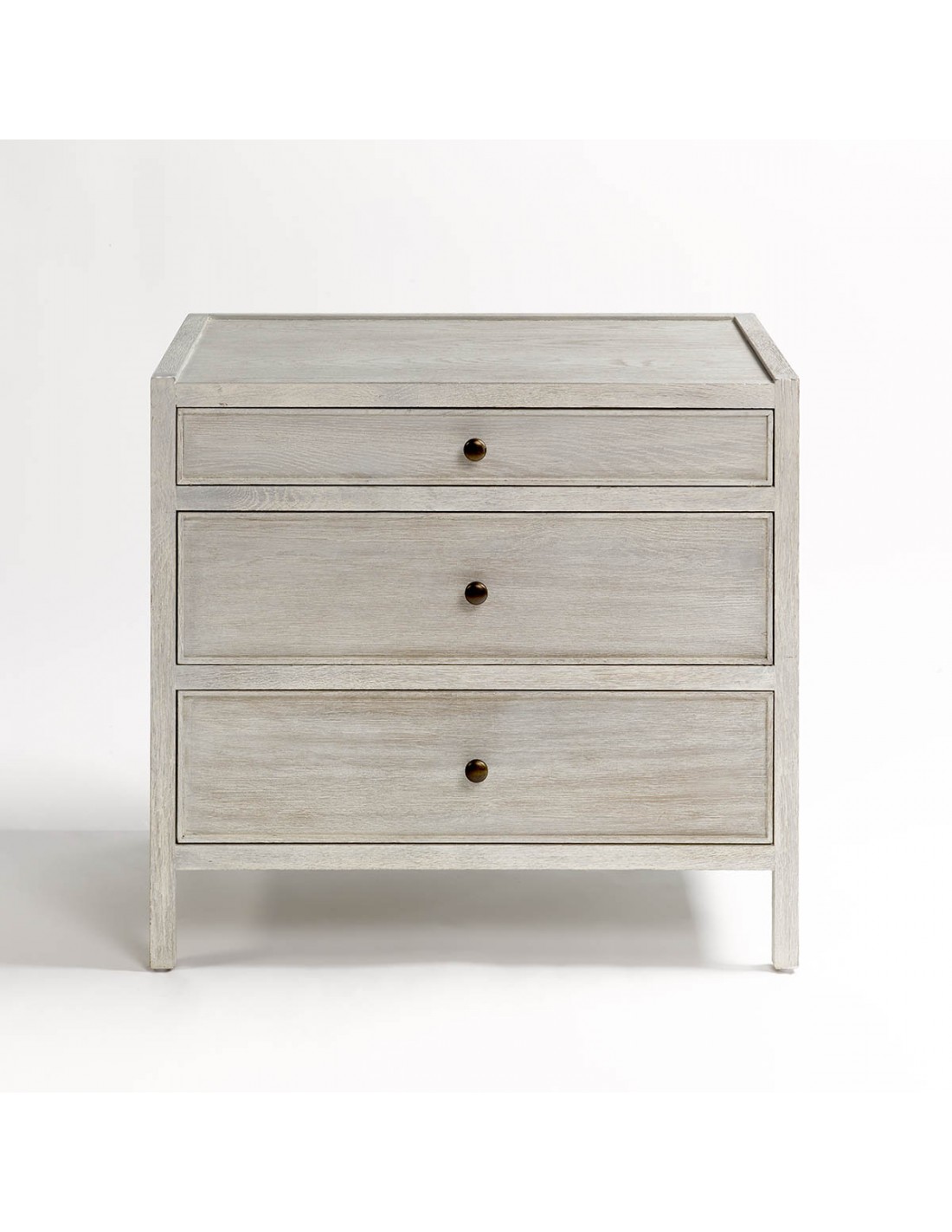 Chest Of Drawers White Patinated Oak