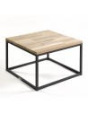 Graphite and teak outdoor coffee table