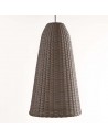 Vertical elongated synthetic rattan lampshade