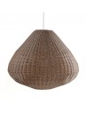 XL rounded synthetic rattan lampshade