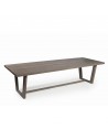 Rectangular wooden table for outdoor