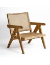 Oak armchair mesh seat and back