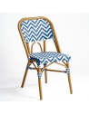Synthetic rattan bistro chair and metal