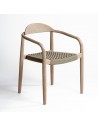 Eucalyptus chair and taupe rope