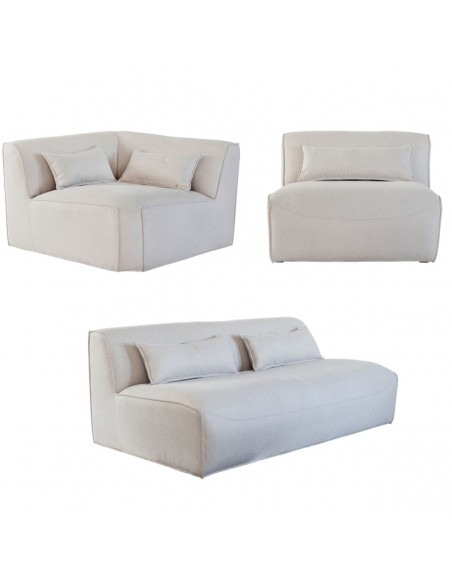 Sofá modular tapizado beige piedra Foto: VICTORIA SOFA (2)