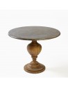 Table ronde en marbre et bois