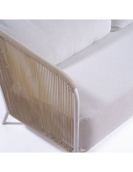Sofá de exterior de aluminio y cuerda beige Foto: JULY-1-sofa-exterior-mas-claro (3)