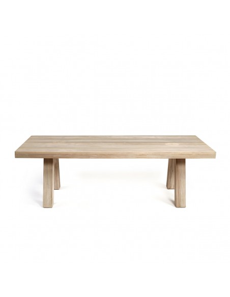 Mesa de comedor rectangular de madera de teca para exterior Foto: RAM-mesa-comedor-exterior-teca-240 (3)