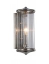 Silver and glass wall light