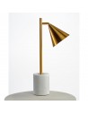 Table lamp golden bell and marble base