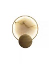 Round marble and gold metal wall light LED