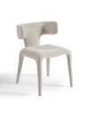 Grayish bouclé upholstered chair