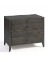 Chest of drawers gray oak finish 3 drawers and tray