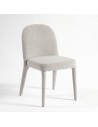 Grayish bouclé upholstered chair