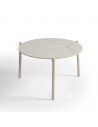 Medium aluminum and ceramic coffee table