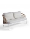 White aluminum and rope sofa