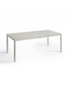 Table d' extérieur en aluminium blanc et pierre