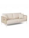 Off-white aluminum and rope sofa