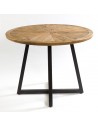 Wooden and Metal Dining Table