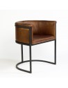 Leather and Metal Armchair